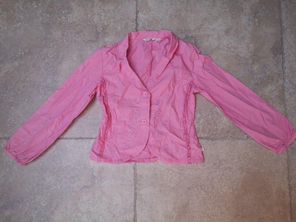 Merk No NO : roze jasje mt 122, Kinderen en Baby's, Ophalen of Verzenden, Zo goed als nieuw, Meisje, Jas
