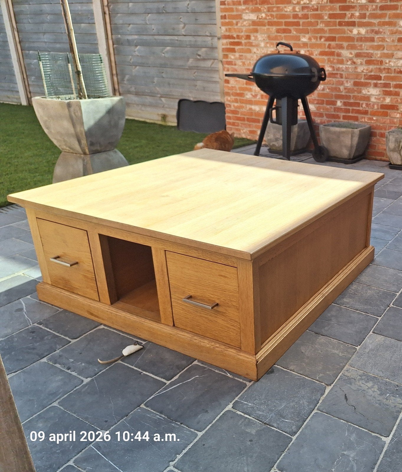 Table basse en chêne français jeune et massif, Maison & Meubles, Enlèvement