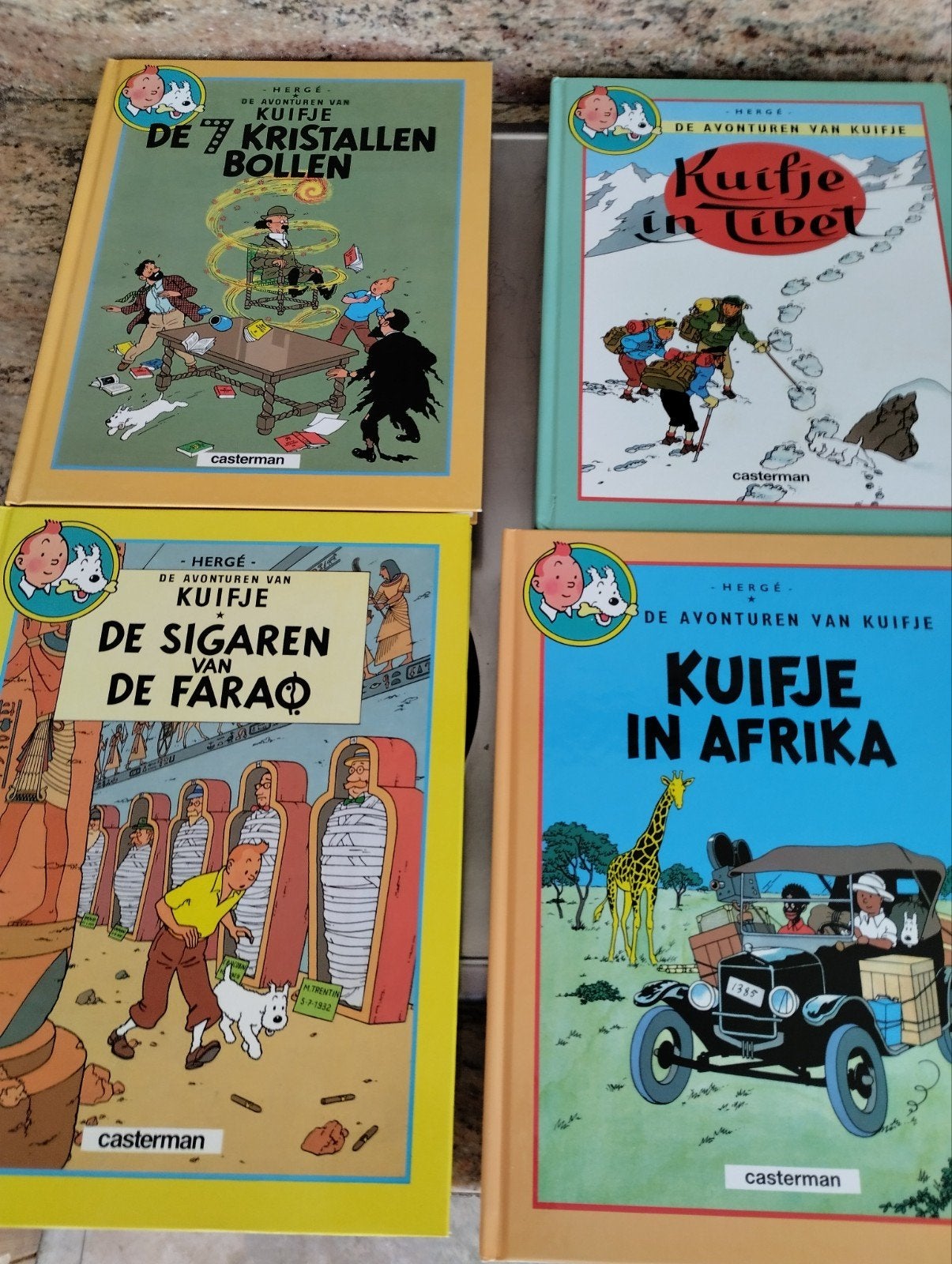 Vijf hardcover dubbele titel stripboeken van Kuifje., Boeken, Ophalen of Verzenden