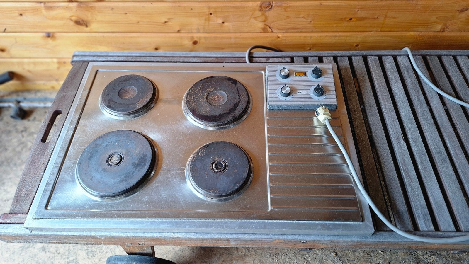 Mobiele kookplaat, Elektronische apparatuur, Ophalen, Gebruikt, 4 kookzones, Vrijstaand
