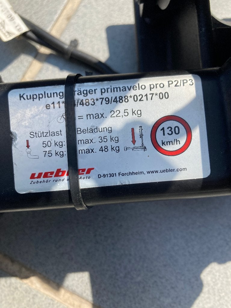 porte velo marque uebler, Support d'attelage, 2 vélos, Comme neuf, Vélo électrique