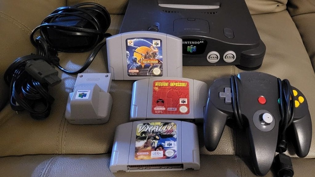 Nintendo 64+Castlevania 64 Dracula Origins+Rumble pack Weg=, Games en Spelcomputers, Ophalen of Verzenden, Gebruikt, Met 1 controller