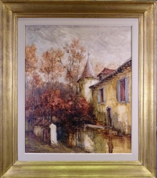 huile sur toile signe roger de coster, Ophalen of Verzenden, Doek