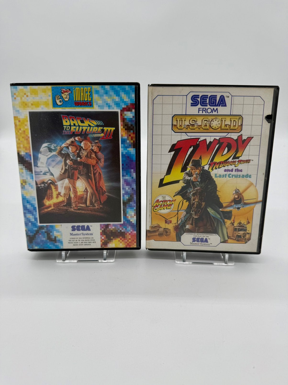 Back to the Future III + Indiana Jones Sega Master System, Consoles de jeu & Jeux vidéo, Enlèvement ou Envoi, 1 joueur, Aventure et Action