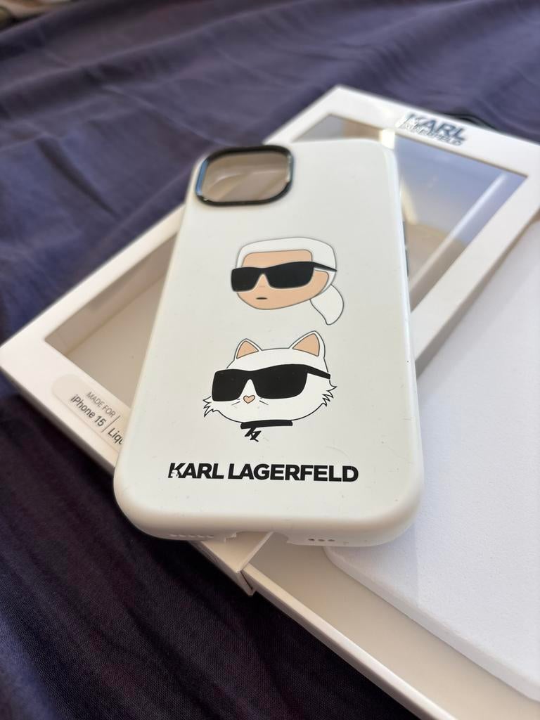 Karl lagerfeld hoesje iphone 15 lichte beschadiging, Ophalen of Verzenden, Gebruikt