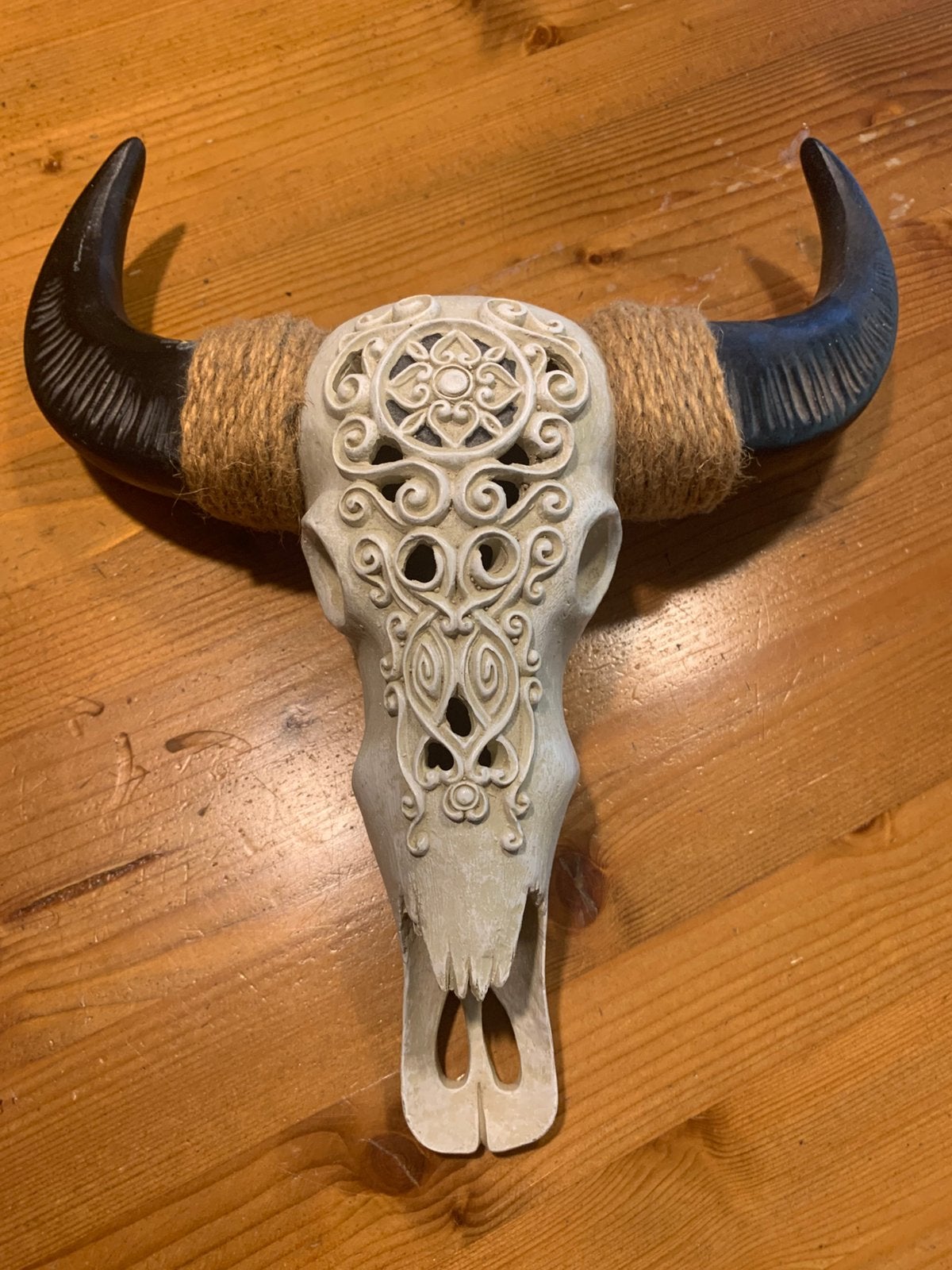 Decoratie schedel met horens, Ophalen of Verzenden, Nieuw