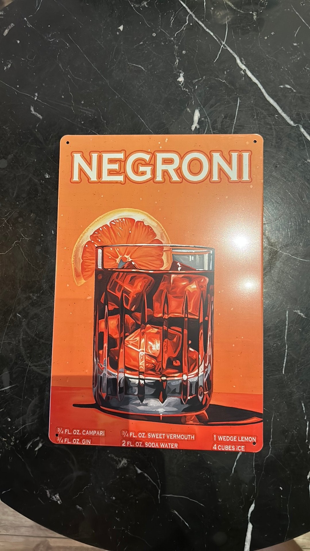 Metalen decoratieborden cocktails, Enlèvement ou Envoi, Comme neuf