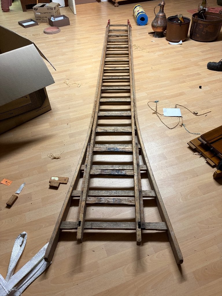 Uitschuifbare ladder, Doe-het-zelf en Bouw, Ophalen, Gebruikt, Ladder, Opvouwbaar of Inschuifbaar