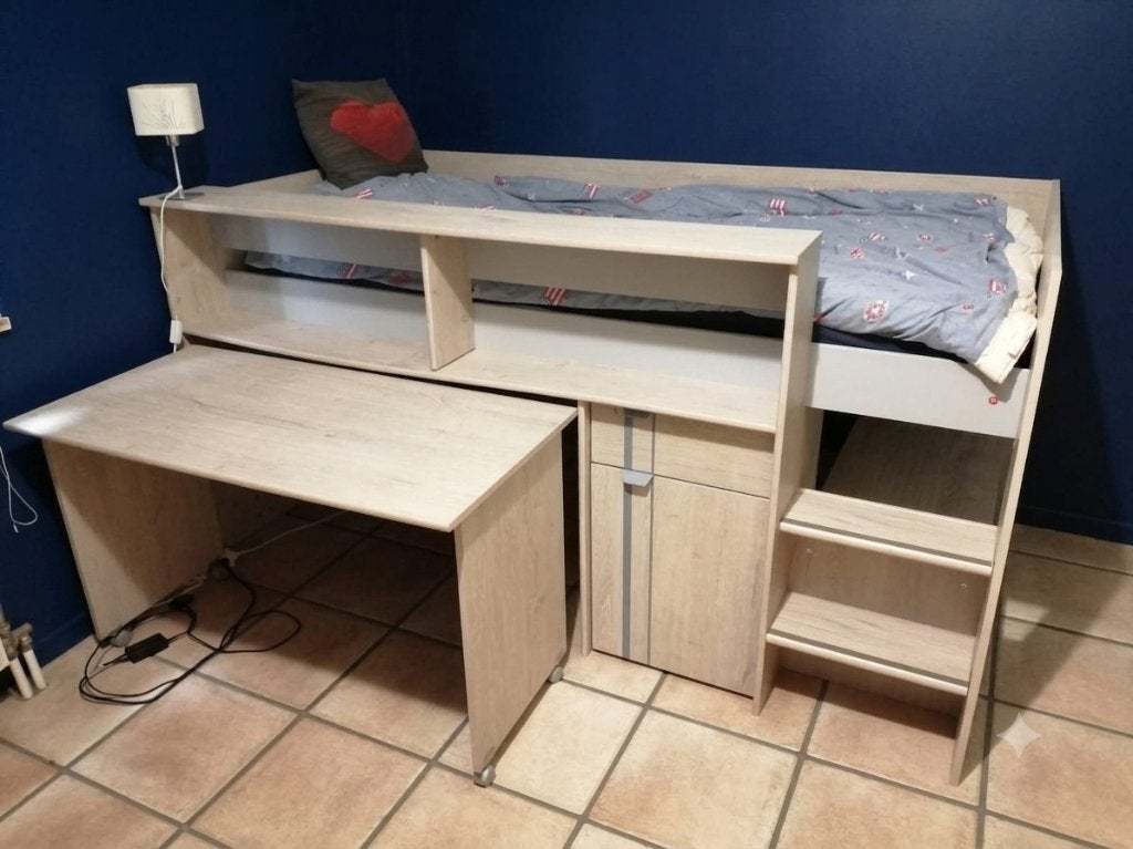 Tienerbed als nieuw, Ophalen, 90 cm, Eenpersoons, Zo goed als nieuw