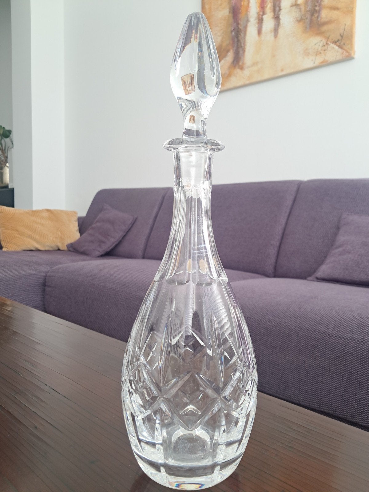 carafe en cristal, stephens, l 39 cm avec bouchon, Enlèvement ou Envoi