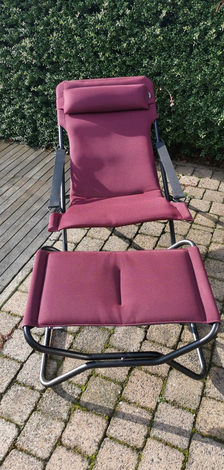 Lafuma mobilier gewatteerde relaxzetel met voetbank, Ophalen