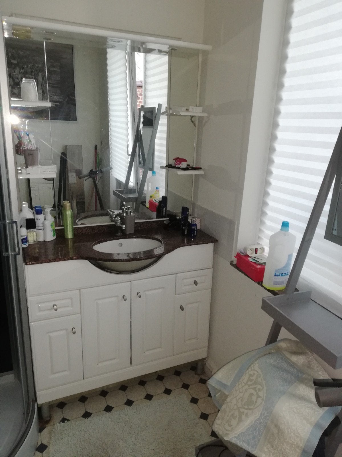 Meuble salle de bain lavabo vitirine mirroirs, Enlèvement ou Envoi