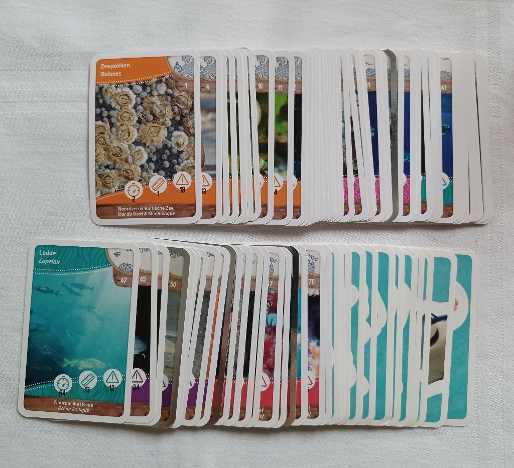 60 cartes et 12 autocollants les Trésors des Océans, Enlèvement ou Envoi, Comme neuf, Autocollants et Photos