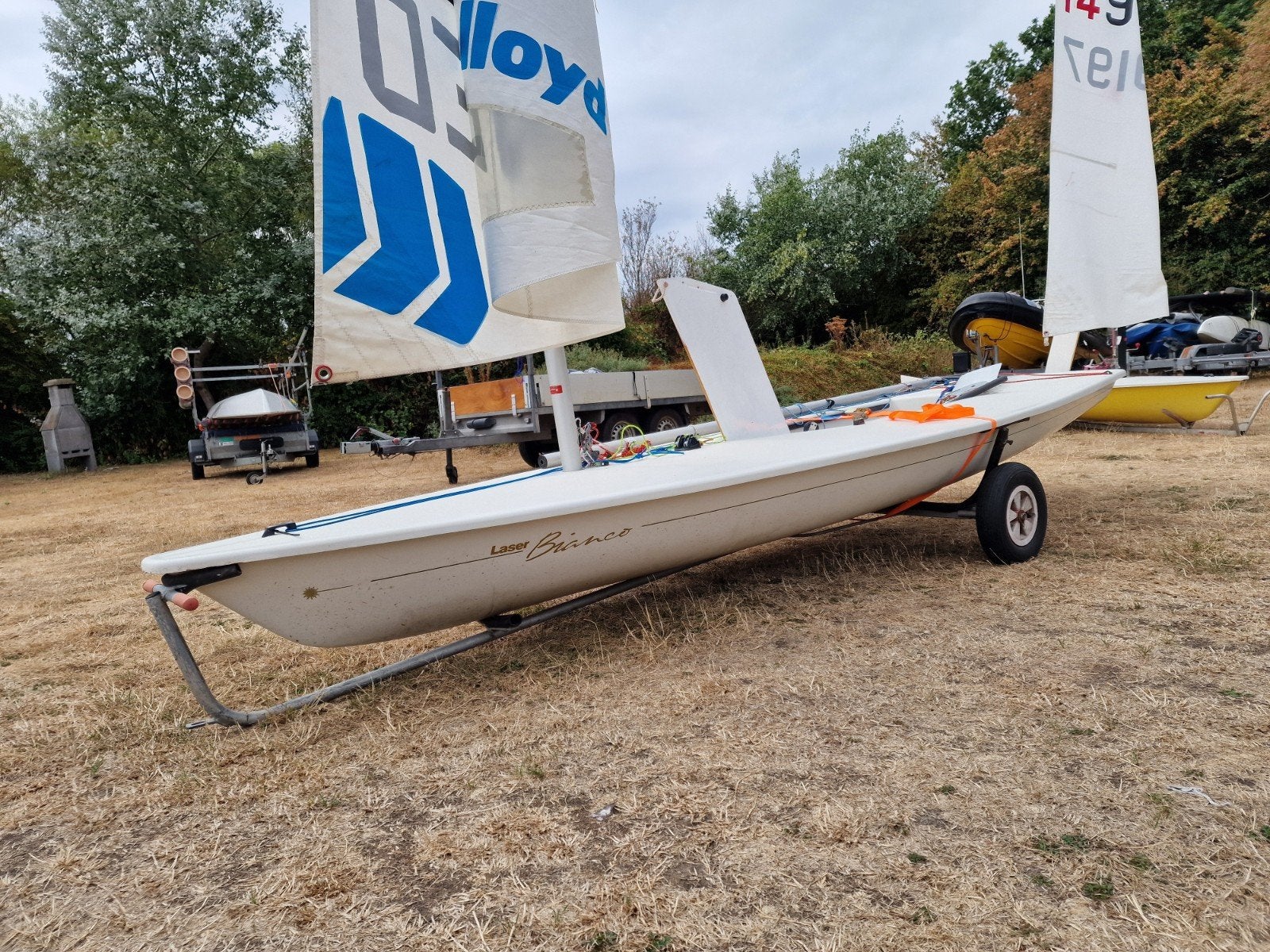 Laser Standaard / Ilca 7 nr 147990, Watersport en Boten, Open zeilboten, Laser, Ophalen, Laser, Dekzeil