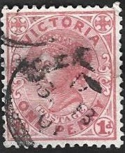 1 Postzegel Victoria (Australië) 1905 Koningin Victoria, Timbres & Monnaies, Timbres | Océanie, Enlèvement ou Envoi, Affranchi