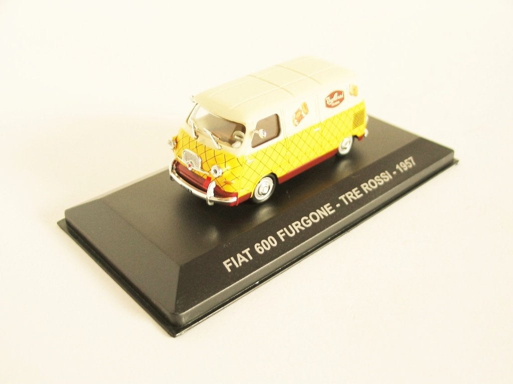 1/43 - M Atlas Fiat 600 Furgone geel, Enlèvement ou Envoi, Neuf