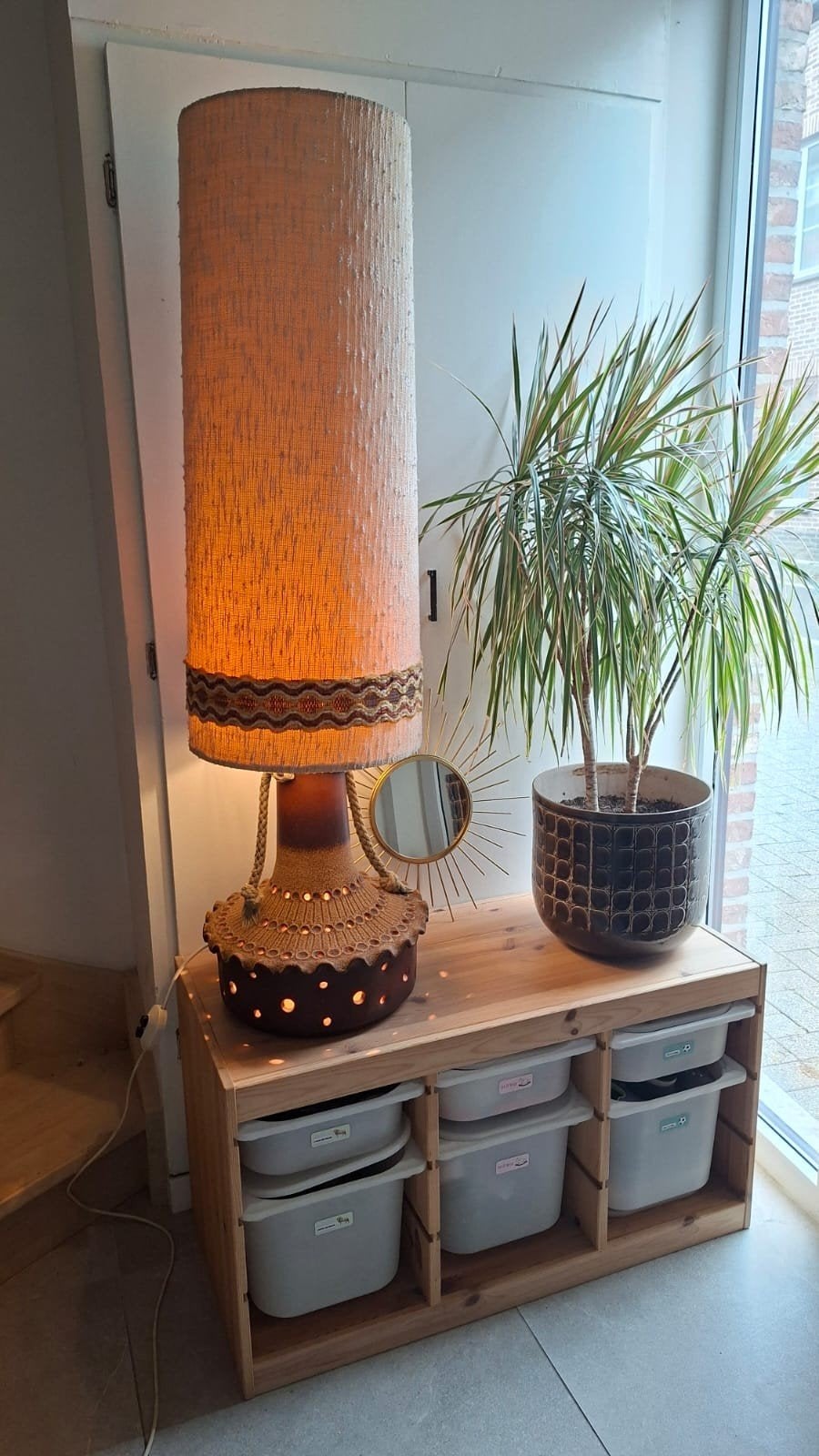 Vintage XL keramiek vloerlamp, Ophalen