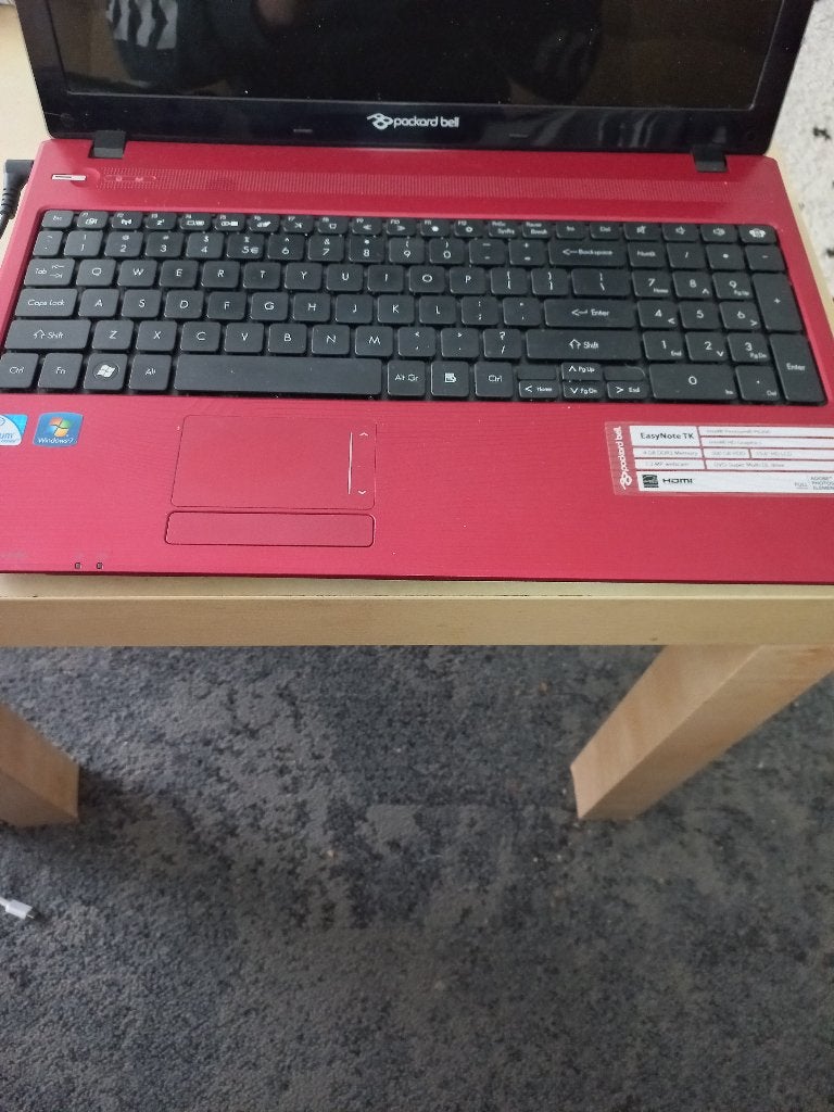 Laptop Packard Bell EasyNote TK rood met ssd werkt goed, Ophalen, Gebruikt, 2 tot 3 Ghz, Intel(R) Core i5