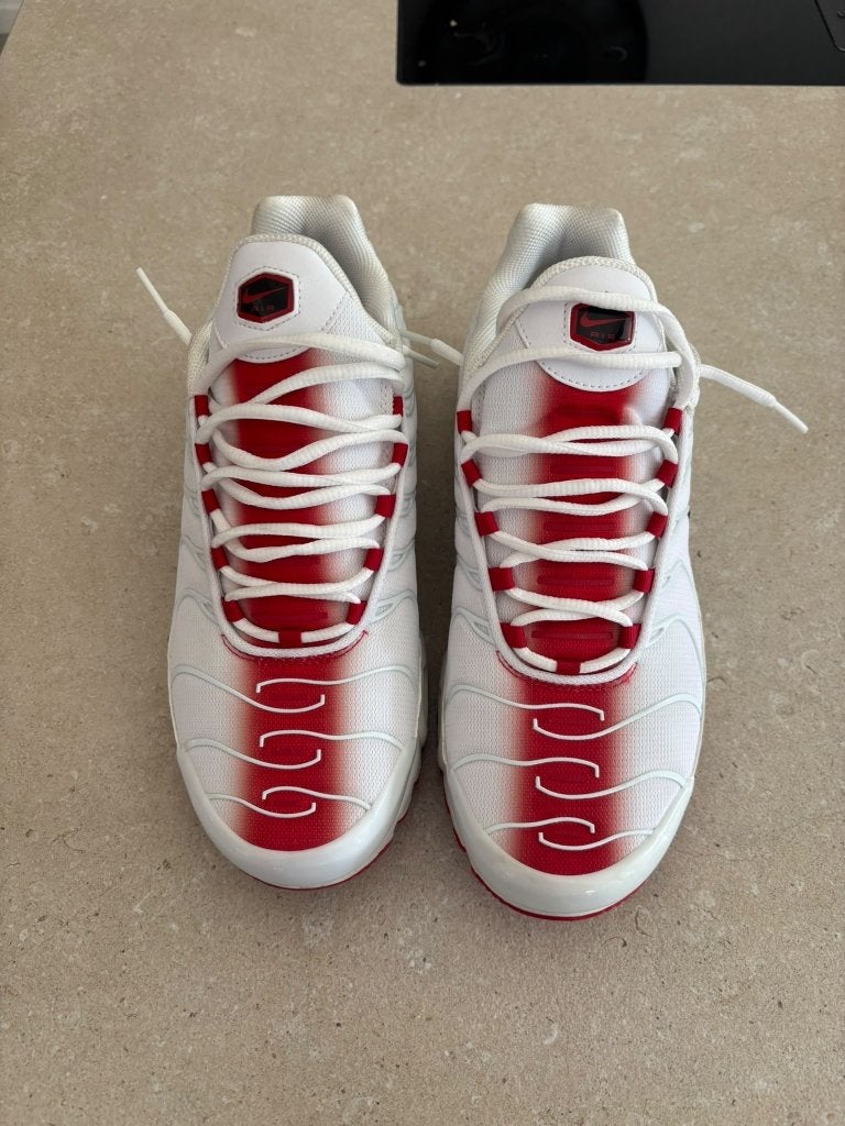 Nike Nike TN Air Max Plus White Red, Nike, Comme neuf, Enlèvement, Chaussures de sport