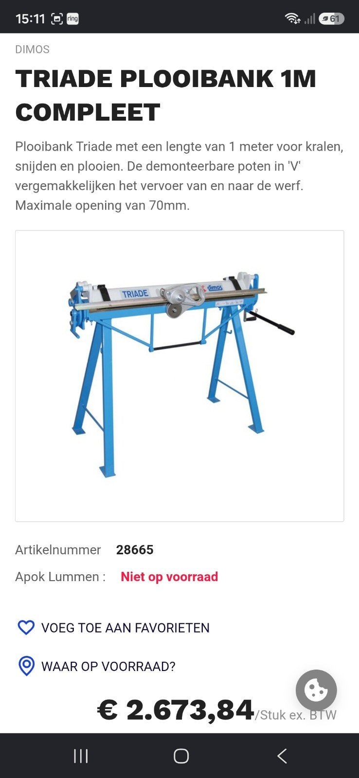 triade plooibank, Enlèvement, Utilisé, 120 à 170 cm