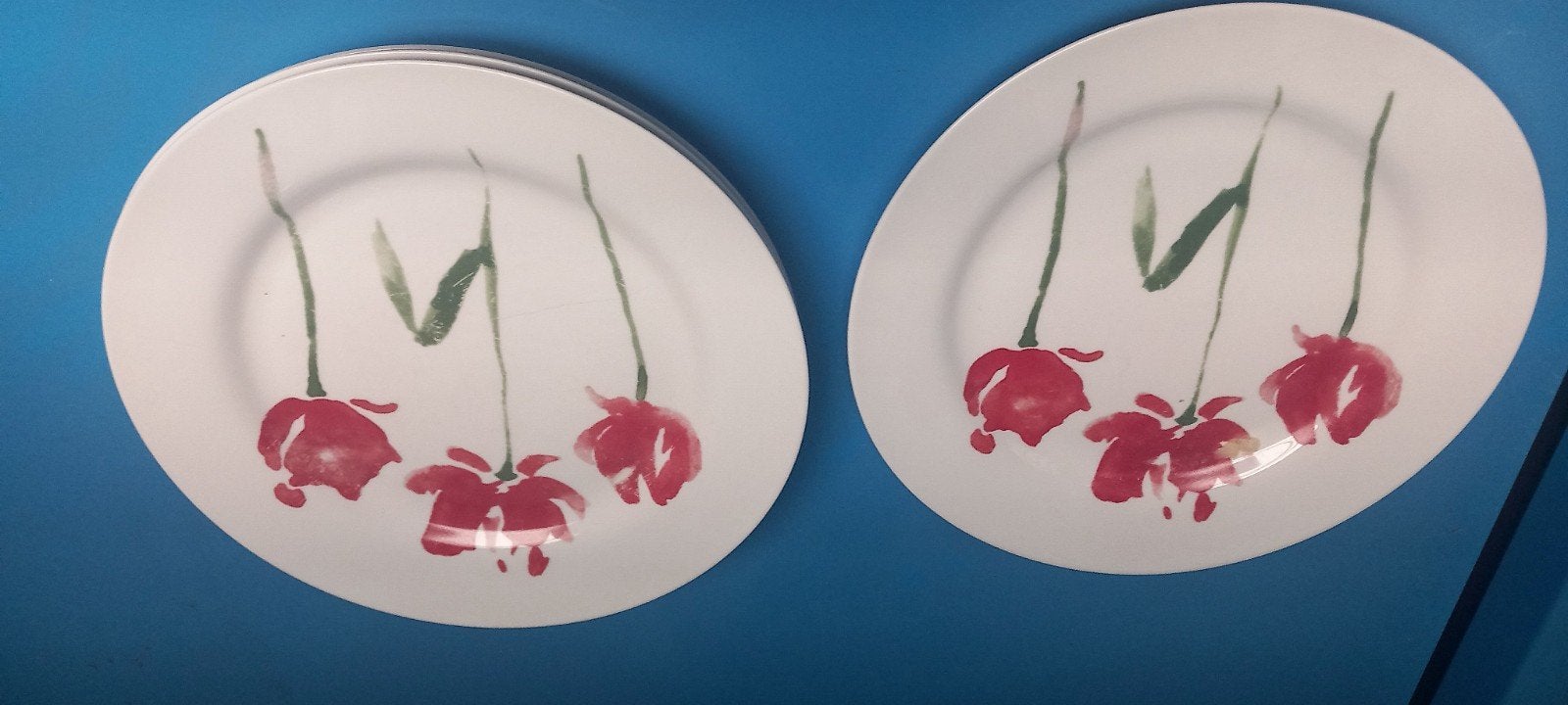 borden met bloemenmotief, Ophalen of Verzenden, Klassiek, Bord(en)
