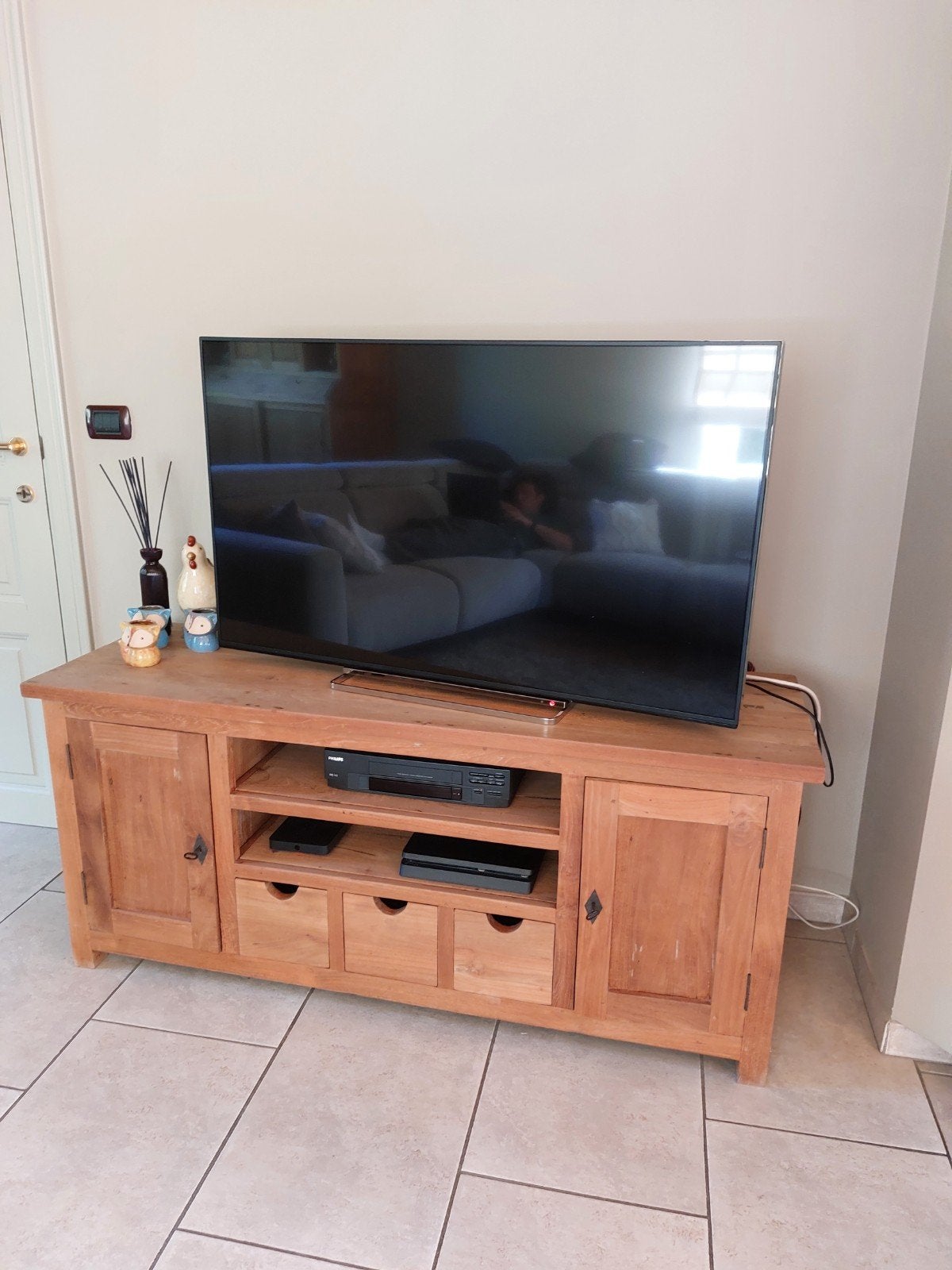 Meuble TV en teck. 150 cm x 50 cm, Maison & Meubles, Armoires | Mobilier de télévision, Teck, 25 à 50 cm, Moins de 100 cm, Comme neuf