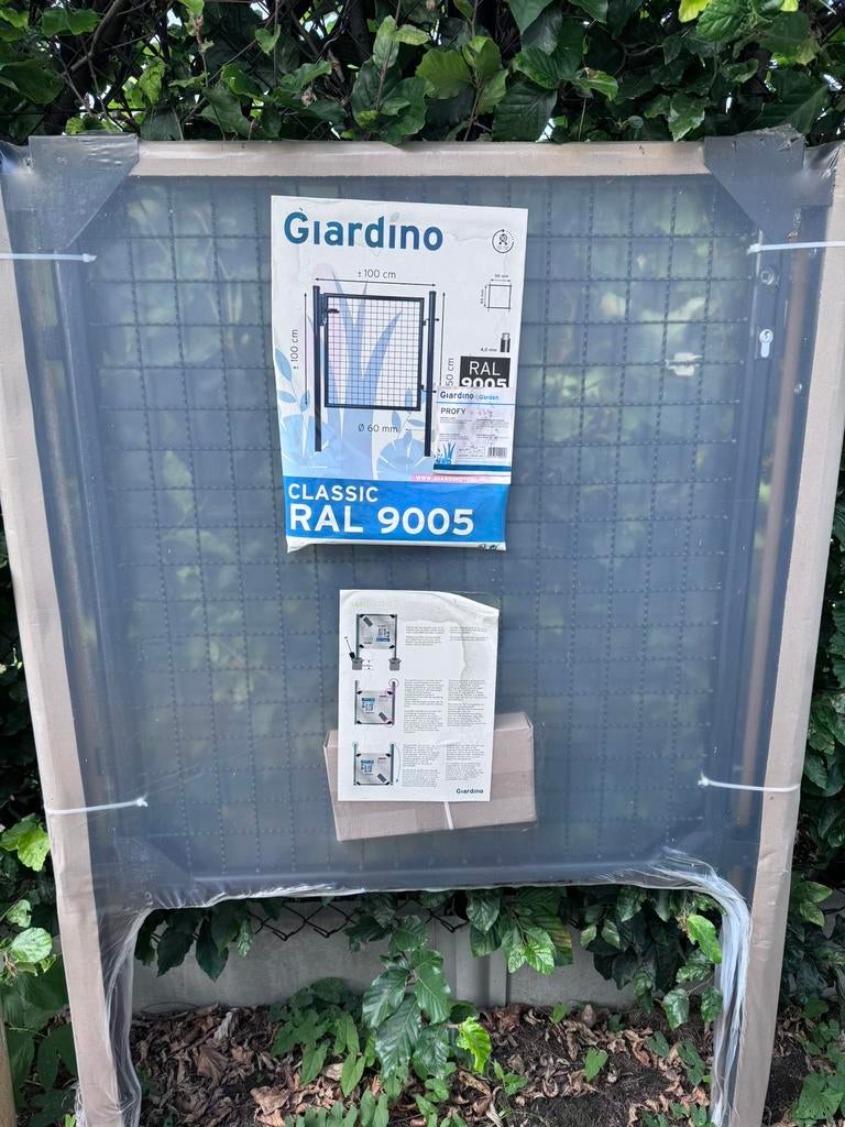 Giardino-deur met nieuwe draadomheining, Tuin en Terras, Palen, Balken en Planken, Ophalen, Nieuw