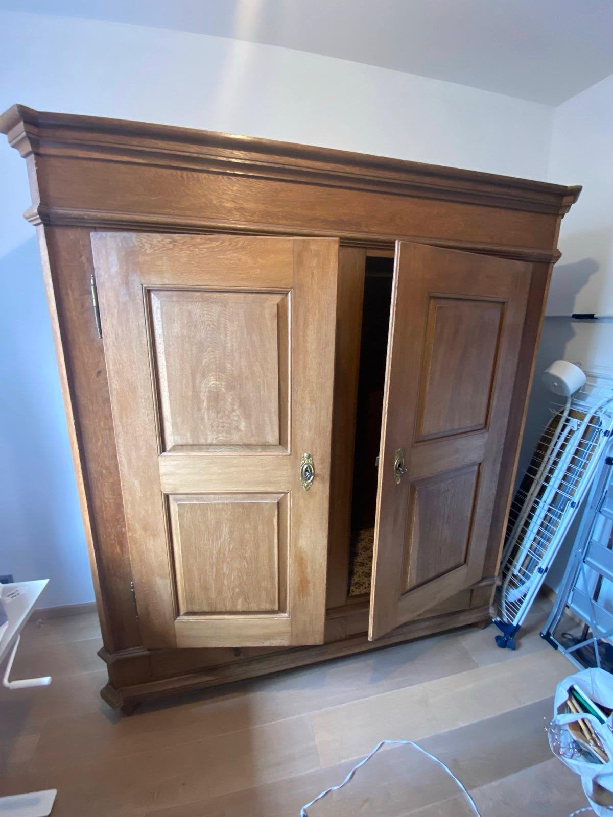 Armoire profonde en chêne massif (facile à démonter), Enlèvement