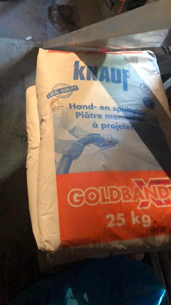 Vier zakken Knauf Gokdband XT, Doe-het-zelf en Bouw, Ophalen, Nieuw