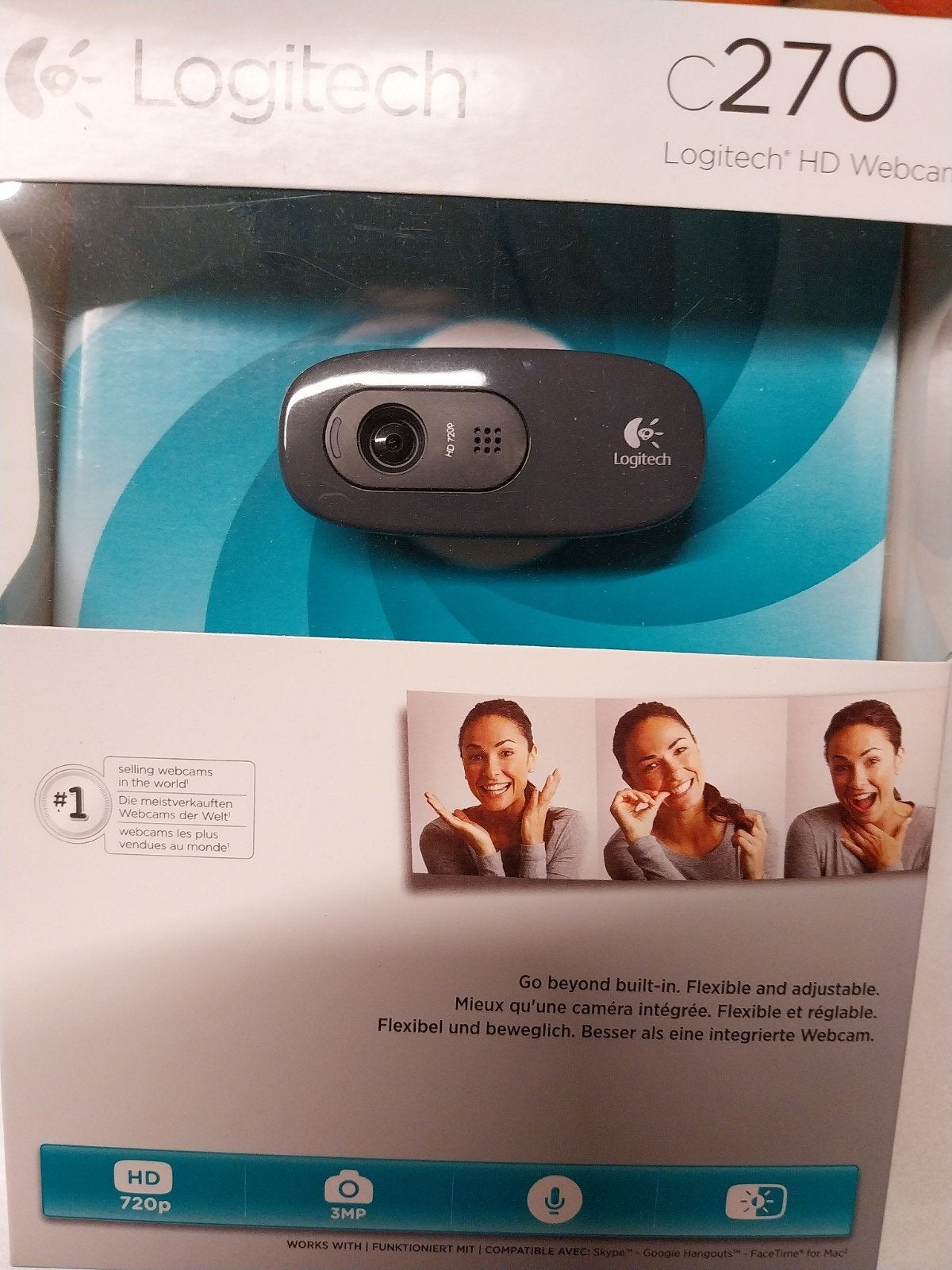 Webcam HD Logitec nieuw, Informatique & Logiciels, Webcams, Enlèvement