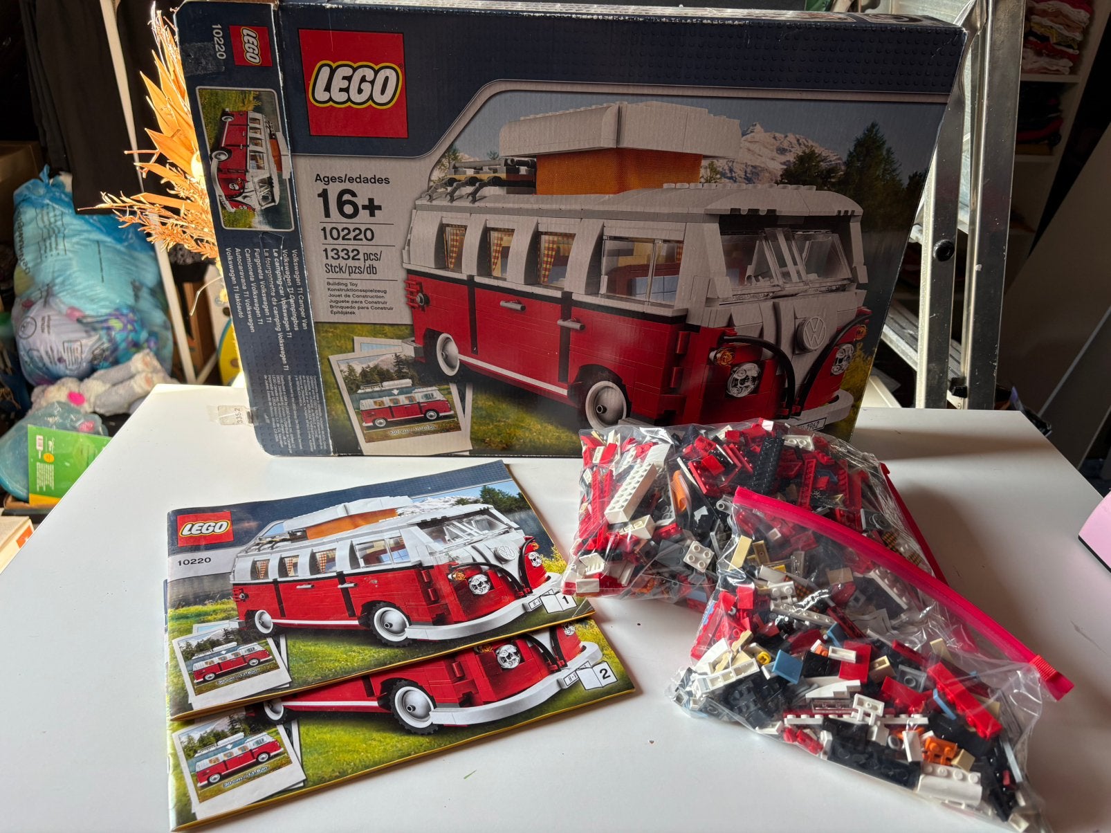 Lego 10220 Volkswagen T1 camper, Kinderen en Baby's, Ophalen of Verzenden, Zo goed als nieuw, Complete set, Lego