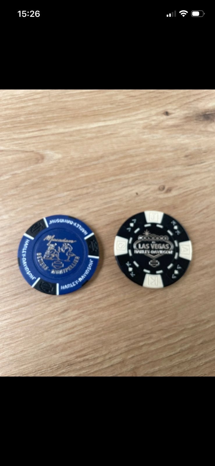 Verzameling chips Harley Davidson, Verzamelen, Flippo's, Ophalen of Verzenden, Losse flippo's