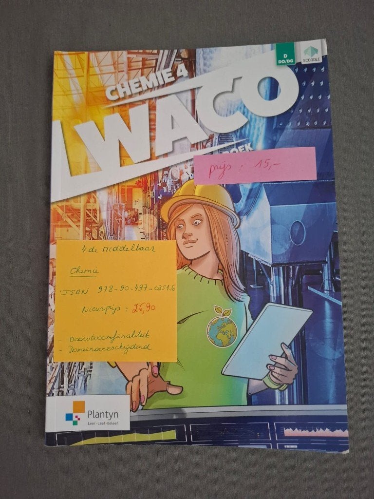 Waco chemie 4de middelbaar, Boeken, Overige vakken, ASO, Plantyn, Ophalen of Verzenden