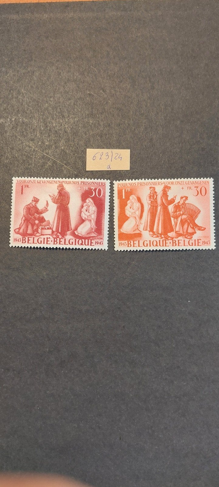 Belgique 623/24 charnière côte 6€, Postzegels en Munten, Postzegels | Suriname, Verzenden