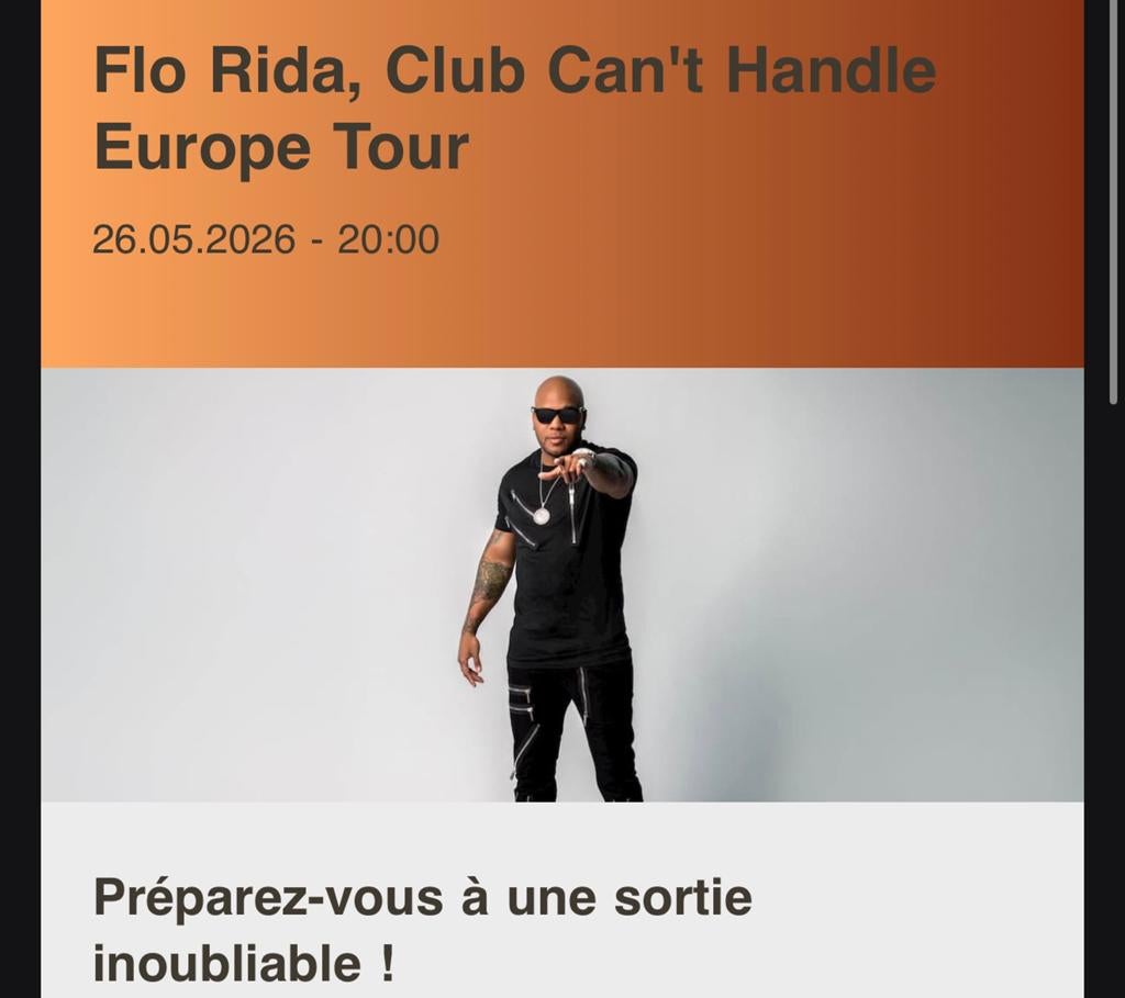 Concert flo rida, Tickets & Billets