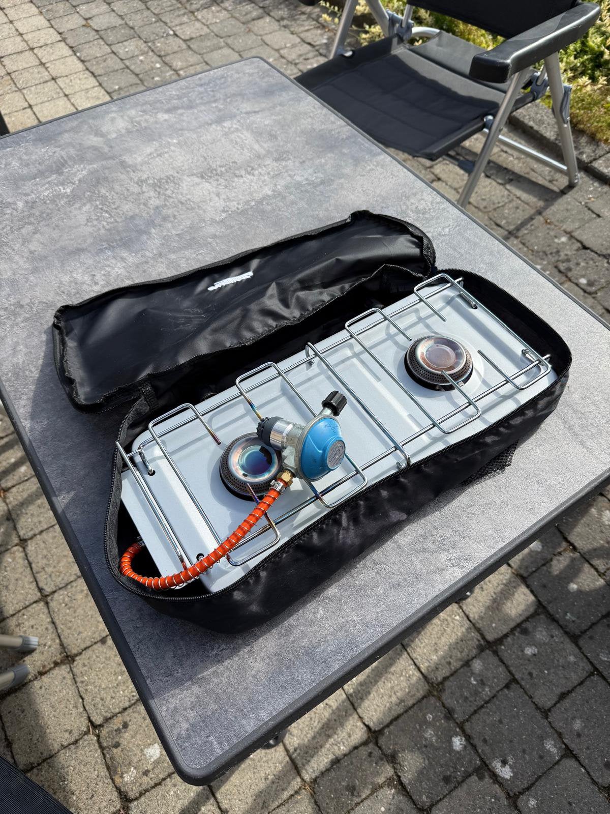 2 pits gasvuurtje Campinggaz, Ophalen, Zo goed als nieuw