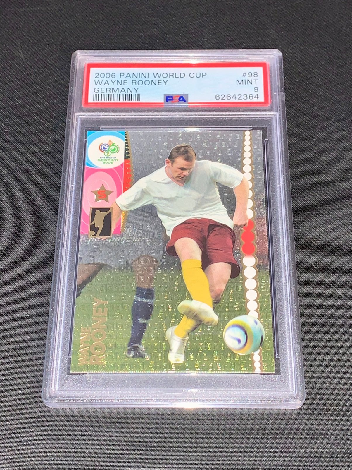 2006 PANINI WORLD CUP WAYNE ROONEY GERMANY MINT PSA 9 Card, Enlèvement ou Envoi, Comme neuf, Image