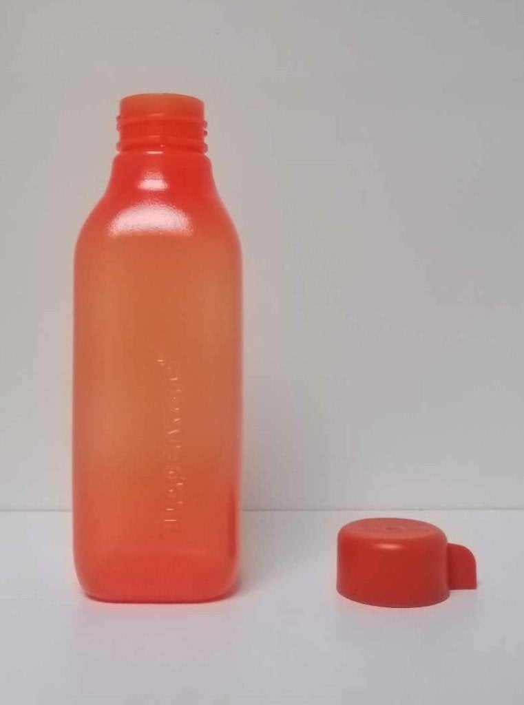 Tupperware™ « Eco Fles vierkant » 500 ml - donker oranje, Verzenden, Nieuw, Oranje, Bak of Kom