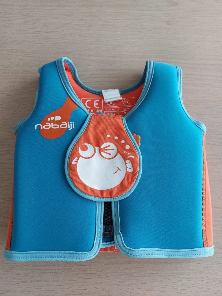 Zwemvest in schuimstof blauw rood, Kinderen en Baby's, Ophalen, Zo goed als nieuw