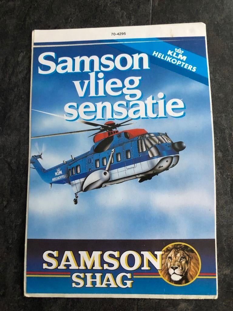 Sticker KLM helikopters - Samson vliegsensatie, Verzamelen, Ophalen of Verzenden