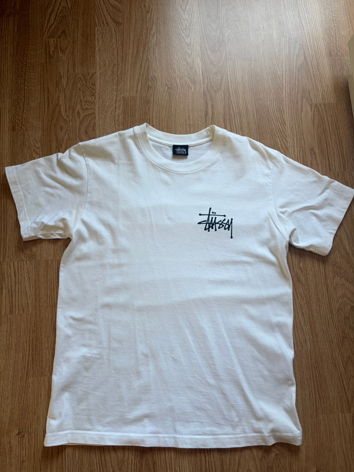 Wit stussy shirt, Kleding | Heren, Ophalen of Verzenden, Zo goed als nieuw, Maat 48/50 (M), Wit