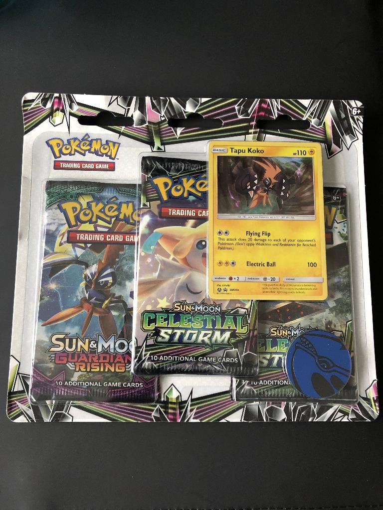 Celestial Storm Guardians Rising, lot de 3 blister, tapu, Enlèvement ou Envoi, Neuf, Booster