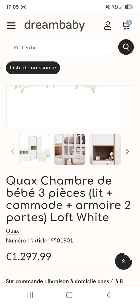 Chambre bébé, Enlèvement, Comme neuf, Garçon ou Fille