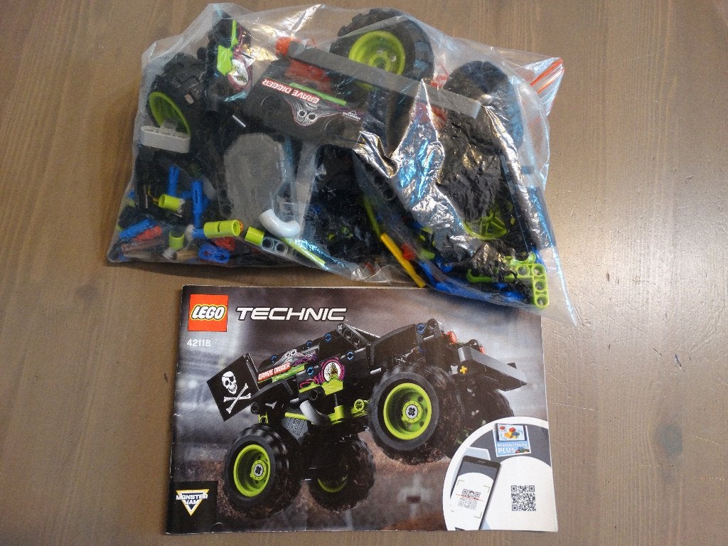 Lego Technic: set 42118 (Monster Jam Grave Digger), Gebruikt, Lego, Inclusief instructies, Ophalen of Verzenden