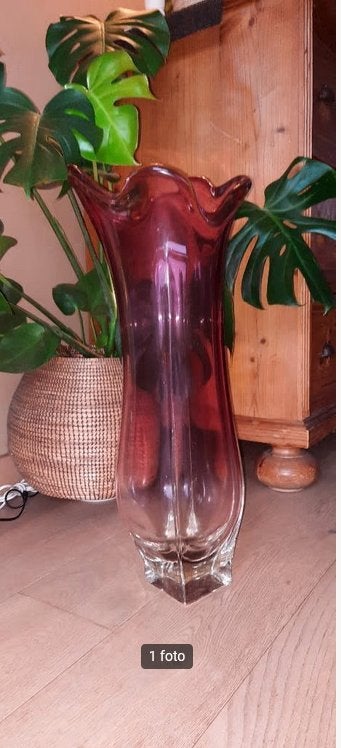 Stijlvolle Vaas, Ophalen, Gebruikt, Meerkleurig, Glas