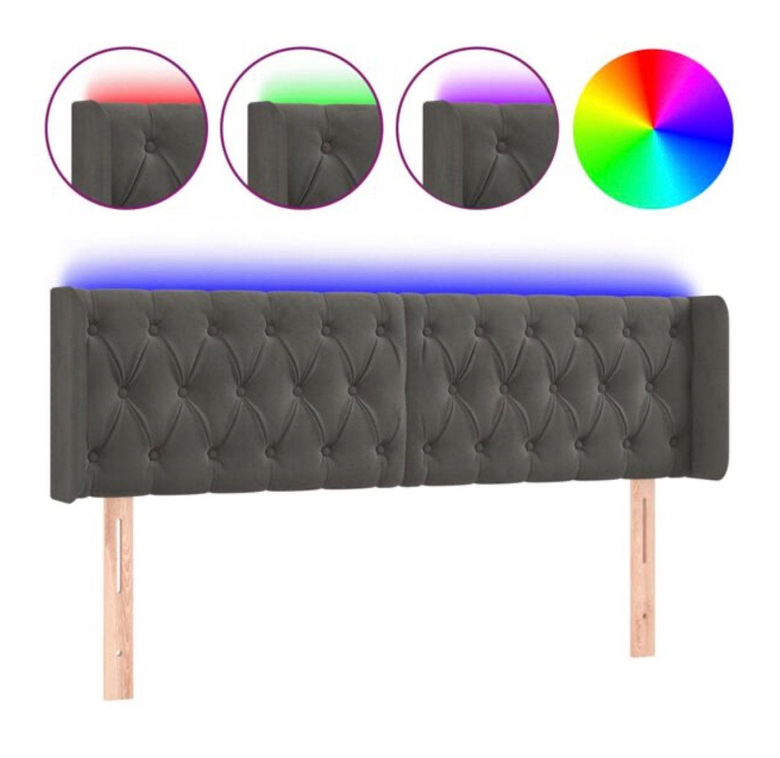 Vida XL hoofdbord met ledverlichting 140 cm, Ophalen of Verzenden, Nieuw, Overige maten, 140 cm