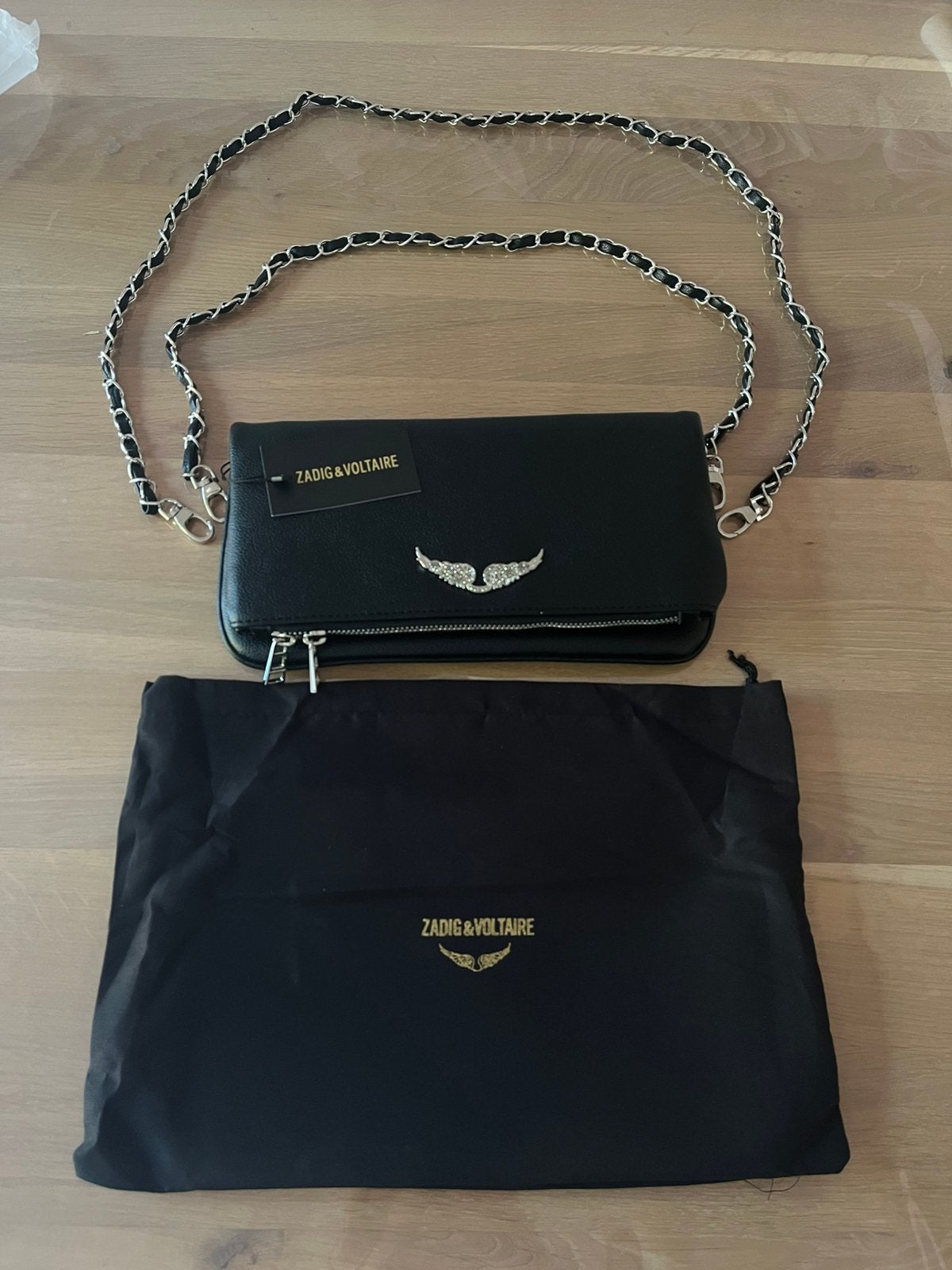 Sac à main Zadig & Voltaire noir/gris, Bijoux, Sacs & Beauté, Enlèvement ou Envoi, Comme neuf, Noir, Sac à main
