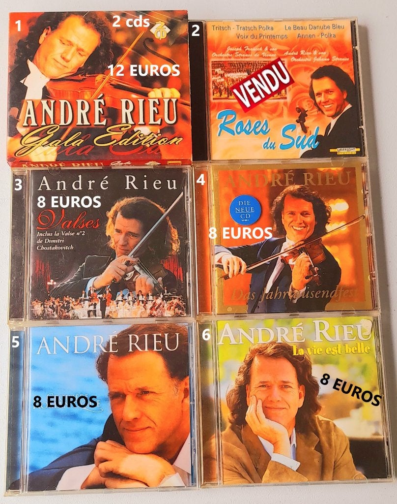 5 CD'S ANDRE RIEU, Ophalen of Verzenden, Zo goed als nieuw, Overige genres, Album