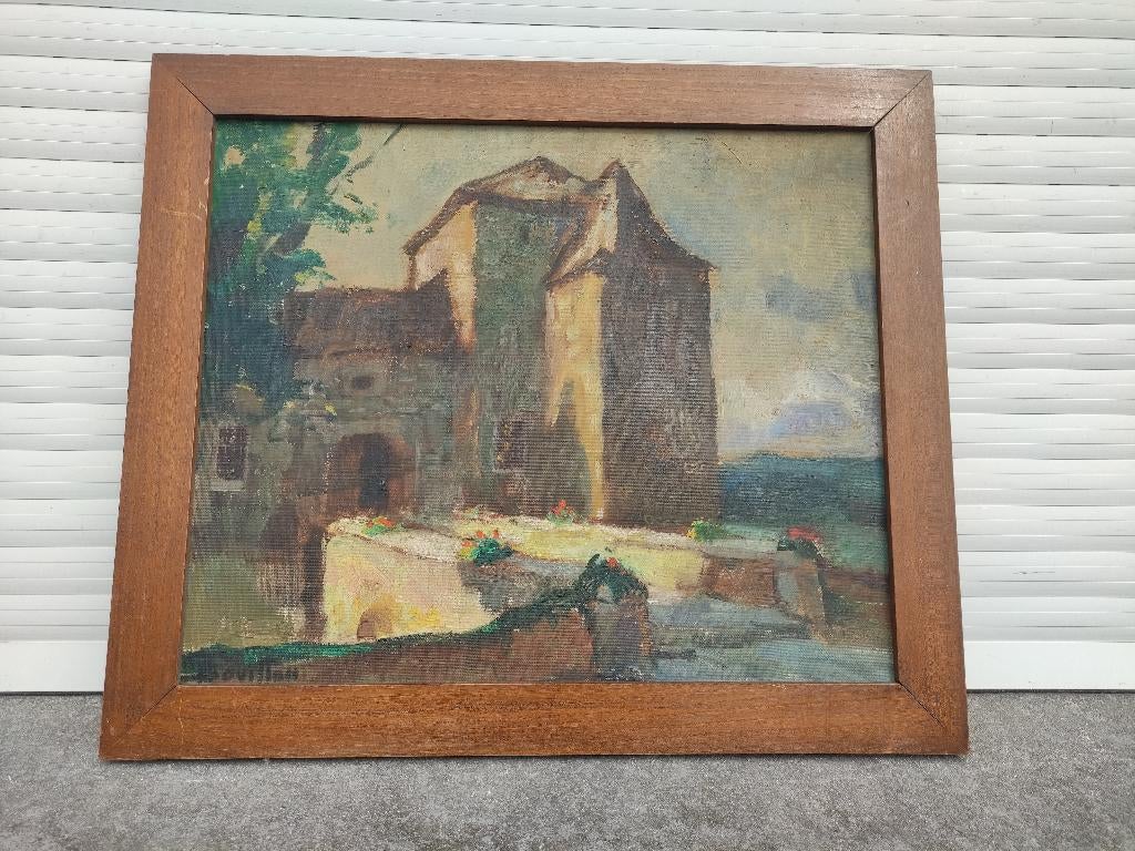 huile sur toile signe georges bouillon, Antiquités & Art, Art | Peinture | Classique, Enlèvement ou Envoi