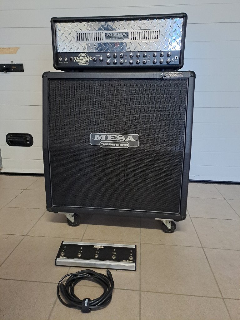 Mesa Boogie Triple Rectifier + 4x12 Cabinet + RJM RG-16, Musique & Instruments, Enlèvement, Utilisé, Guitare, 100 watts ou plus